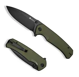 Ніж складаний Sencut Skarnax S24025-2 зелений G10, чорне лезо