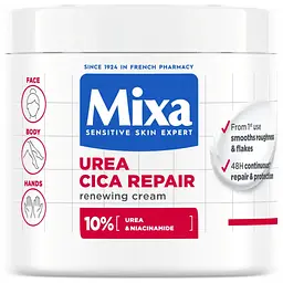 Крем Mixa Urea Cica Repair для сухої огрубілої шкіри обличчя рук і тіла відновлювальний 400 мл