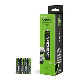 Батарейка лужна Videx LR03/AAA 4шт SHRINK VIDEX (25467-000)