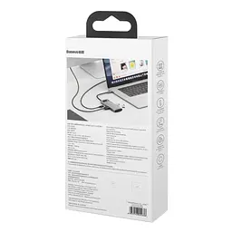 USB-хаб Baseus Metal Gleam Series 5-in-1 Multifunctional （Type-C to HDMI*1+USB3.0*3+PD*1) (CAHUB-CX0G) - мініатюра 9