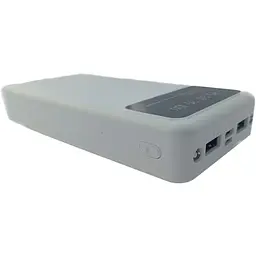 УМБ Power Bank 20000mAh повербанк з екраном і ліхтариком White (11226) - мініатюра 2