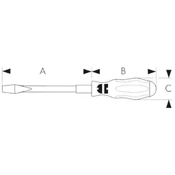 Викрутка Wurth Zebra шліцева ударна 0.8x4.5x90 (0613321045) - мініатюра 2