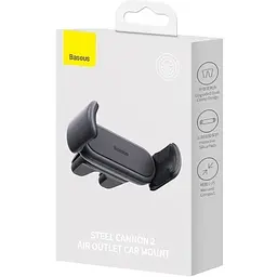Тримач Baseus Steel Cannon 2 Air Outlet Car Mount (SUGP000001) - мініатюра 3