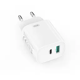 Мережевий зарядний пристрій XO CE29 20W 1USB-A+1USB-C Fast Charger with Lightning cable (NB-Q231A) Білий - мініатюра 2