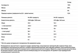 Фруктовий батончик Castus на фініковій основі з яблуком та малиною 20 г - мініатюра 2