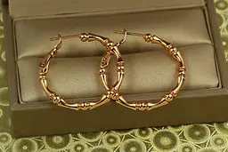Сережки Xuping Jewelry фаланга 2,9 см золотисті