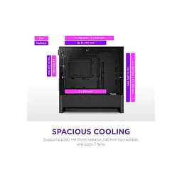 Корпус NZXT H3 Flow All Black (CC-H31FB-01) - мініатюра 5