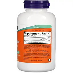 Магнію малат Now Foods Magnesium Malate 1000 мг 180 таблеток - мініатюра 2