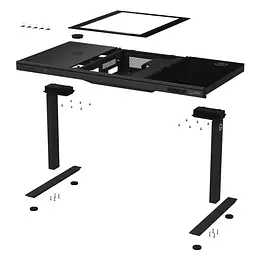Геймерський стіл Lorgar ELITE 90G Glass Black (LRG-DE90G) - мініатюра 6