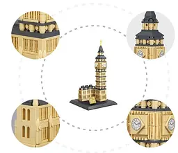 Конструктор Архітектура Wange 3D Біг-Бен Elizabeth Tower 4211 для дітей та дорослих 892 деталі - мініатюра 5