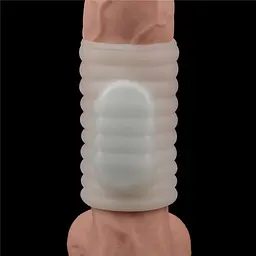 Насадка на пеніс Vibrating Wave Knights Ring, 10 см (білий) - мініатюра 3
