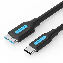 Кабель Vention CQABF USB-C - Micro-B USB 3.0 1 м чорний (CQABF)