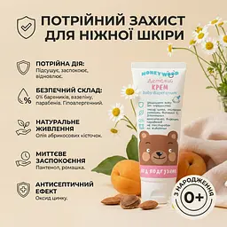 Дитячий крем під підгузок Honeywood з оксидом цинку та ромашкою 70 г - мініатюра 3