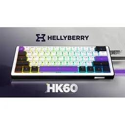 Клавіатура Hator Hellyberry (HK60) Mechanical Linear RGB USB UA White/Violet (HK60) - мініатюра 7