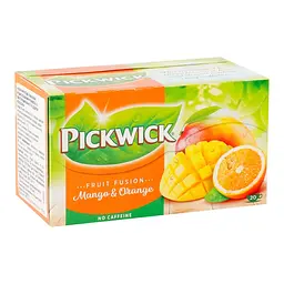 Уцінка. Чай фруктово-трав'яний Pickwick Fruit fusion Mango&Orange зі шматками манго та цедрою апельсину 35 г (20 шт. по 1.75 г) 