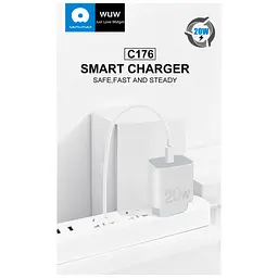 Зарядний пристрій WUW C176 USB-C PD 20 Вт білий (WUW-C176) - мініатюра 7