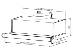 Витяжка Faber TLSC X A60 2LS (305.0569.214) - мініатюра 2