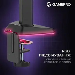 Настільне кріплення для монітора Gamepro MAG101V RGB 17`-40` Black/Violet [148276] - мініатюра 16