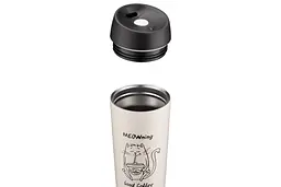 Термокухоль Ardesto Coffee Time Meowning 450 мл Бежева AR2645WC - мініатюра 5