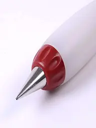 Шприц кулінарний силіконовий кондитерський з носиком з нержавіючої сталі для шоколаду 20 см, Kitchen Master Червоний 85119 - мініатюра 7