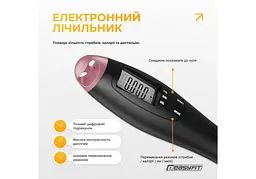Скакалка для схуднення EasyFit TwinRope 2,8 м чорний-рожевий (EF-1909-BP) - мініатюра 4
