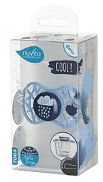 Силіконова симетрична пустушка Nuvita Air55 Cool Love, 6-12 міс., темно-синій (NV7085CB) - мініатюра 3