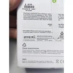 Оригінальний силіконовий чохол Apple Silicone Case with MagSafe для Iphone 16 Pro Midnight Black MYYJ3ZM/A - мініатюра 7
