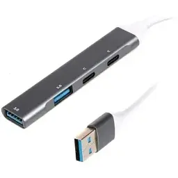 Концентратор Maxxter USB 3.0 to 1xUSB 3.0 + 1xUSB 2.0 + 2xUSB-C (HU3A-4P-03)