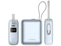 Зовнішній акумулятор (Power Bank) Choetech B832 10000mAh 35W Light Blue (B832-LBE) - мініатюра 5