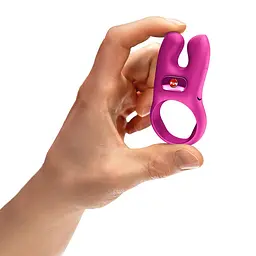 Ерекційне віброкільце з подвійною стимуляцією клітора Fun Factory NŌS CLASSIC Magenta, 2 мотори - мініатюра 6