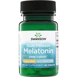 Натуральна добавка Swanson Dual-Release Melatonin 3 mg 60 таблеток
