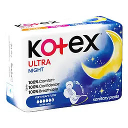 Гігієнічні прокладки Kotex Ultra Dry Night 7 шт. - мініатюра 2