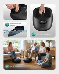 Масажер для ніг Snailax Shiatsu з підігрівом, компресією та пультом - мініатюра 3