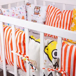 Подушки-борти MirSon Kids Time 18-200 Orange time оранжеві 12 шт. - мініатюра 4