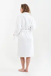 Халат махровий unisex Lotus Home - Basic Line white M - мініатюра 8