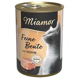 Вологий корм для котів Miamor Feine Beute з куркою 400 г беззерновий м'ясний повнораційний раціон