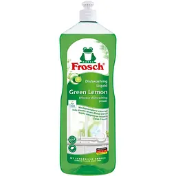 Засіб для ручного миття посуду Frosch Зелений лимон 1 л (4009175148094/4009175170675)
