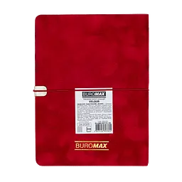 Щоденник недатований Buromax Velour A5 штучна шкіра 336 сторінок червоний (BM.20770-05) - мініатюра 2