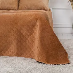 Покривало ТЕП двоспальне Velour Ромб 4-00516-22388 180х240 см кавове - мініатюра 5