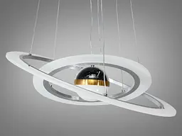 Підвісна LED-люстра з пультом та підсвічуванням 85 Вт Diasha 2391-600+400NEW HR - мініатюра 3