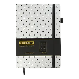 Блокнот діловий Buromax Relax А5 96 арк. в крапку обкладинка штучна шкіра срібний (BM.295301-24) - мініатюра 2
