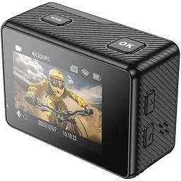 Екшн-камера Hoco DV101 dual color screen Спортивна чорна - мініатюра 7