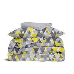 Дитяча постільна білизна в ліжечко GEOMETRY CS6, сірий (DeltaLemonyGrey_52Grey_140)