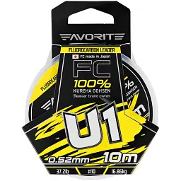Флюорокарбон Favorite U1 FC 10 м 10/0.52 мм 37.2 lb/16.86 кг - мініатюра 2