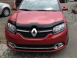Дефлектор капоту мухобійка для RENAULT Logan 2012-/Sandero 2014-