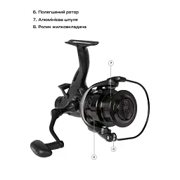 Котушка Brain Apex Double 5000 Screw Handle 6+1BB - мініатюра 8