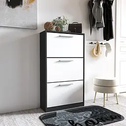Тумба для взуття Moreli S-21 Ш590/В120 см/Г280 Антрацит-Білий - мініатюра 1