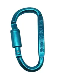 Карабін із муфтою Solve Aluminum Carabine Блакитний до 100 кг алюмінієвий сплав Screwlock KT7000810