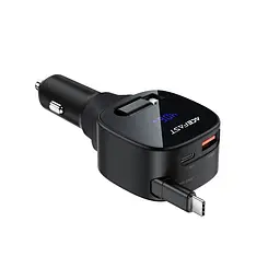 Автомобільний зарядний пристрій ACEFAST B17 95W car charger with telescopic cable Чорний - мініатюра 3
