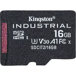 Карта пам'яті Kingston microSDHC Industrial 16GB Class 10 UHS-1(U3) A1 V30 + SD adapter (SDCIT2/16GB) [175829] - мініатюра 3